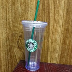 20oz Starbucks clear double walled arylic tumbler